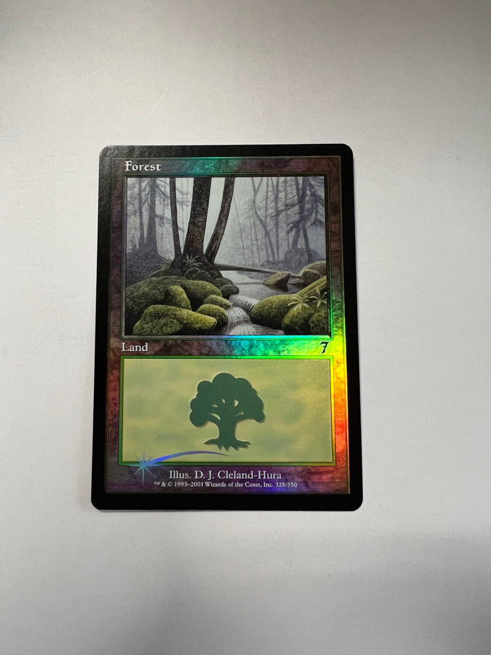 MTG Forest (328) (Heavily Played FOIL)