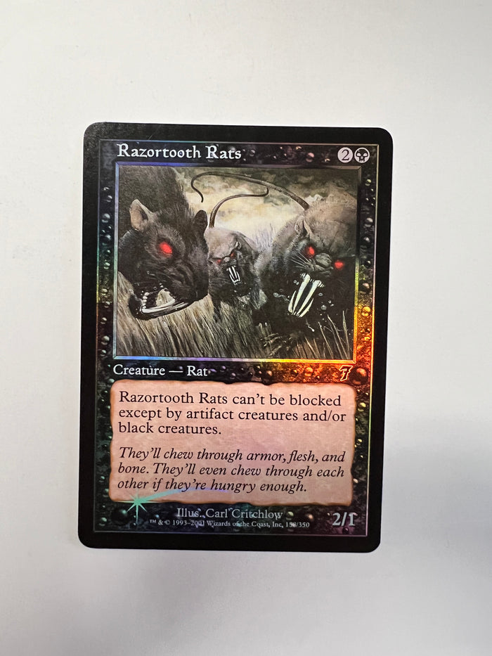 MTG Razortooth Rats (Heavily Played FOIL)