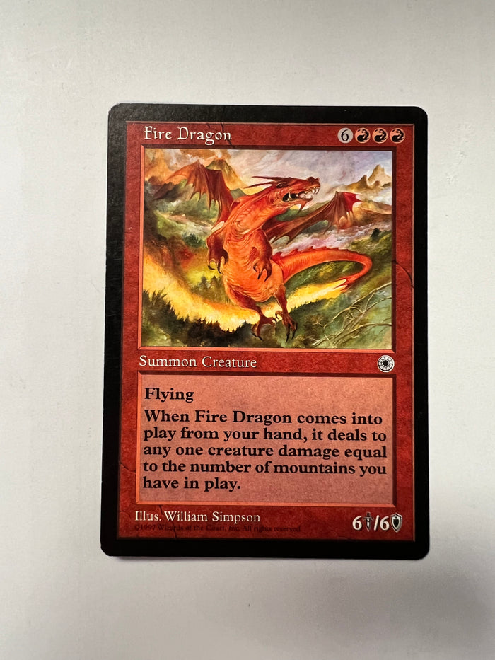 MTG Fire Dragon (Heavily Played)