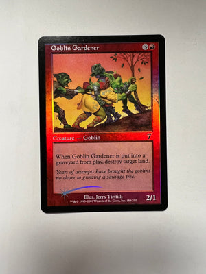 MTG Goblin Gardener FOIL (Heavily Played)