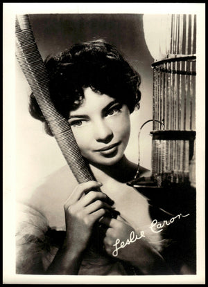 Vintage Leslie Caron Fan Club Photo : 7" X  5.5" (Facsimile Signature)