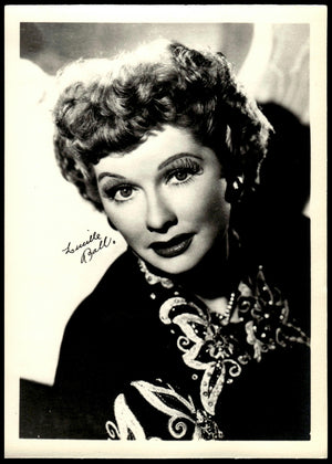 Vintage Lucille Ball Fan Club Photo (Facsimile Signature)  7" X  5." 1950's