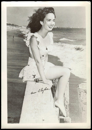 Vintage Barbera Ann Blyth Club Photo (Facsimile Signature)  7" X  5." 1950's (Mildred Pierce)