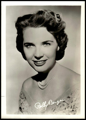 Vintage Polly Bergen Fan Club Photo (Facsimile Signature)  7" X  5." 1950's