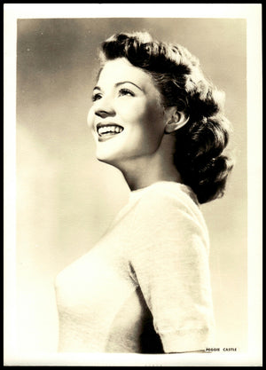Vintage Peggy Castle Fan Club Photo : 7" X  5." 1950's Era