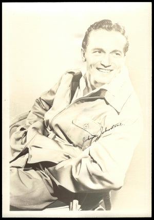 Vintage Johnny Johnson Fan Club Photo : 7" X  5." (Facsimile Signature)
