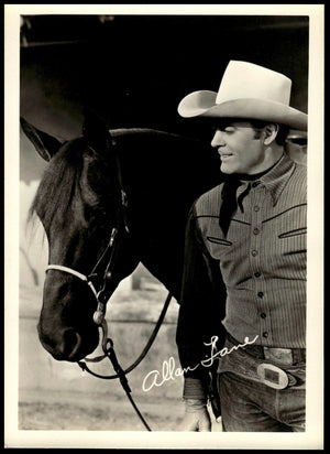 Vintage Allan Lane Fan Club Photo : 7" X  5." (Facsimile Signature)