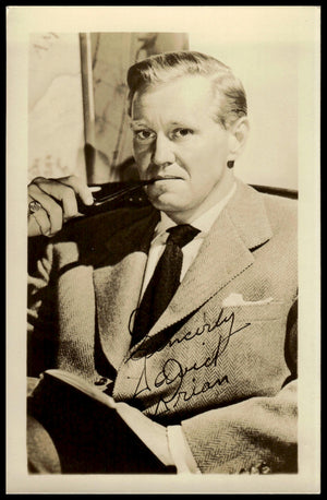 Vintage David Brian Fan Club Photo (Facsimile Signature) 5.5" X  3.5." 1950's