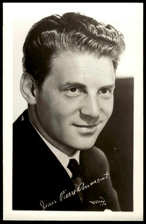 Vintage Dale Jean Pierre Aumont Club Photo (Facsimile Signature) 5.5" X  3.5." 1950's