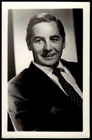 Vintage Don Taylor Fan Club Photo (Facsimile Signature)  5.5" X  3.5." 1950's