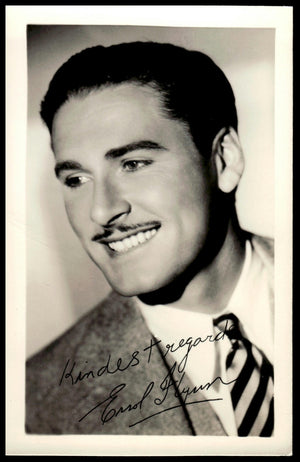 Vintage Erol Flynn Fan Club Photo (Facsimile Signature)  5.5" X  3.5." 1950's