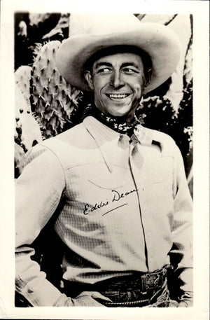 Vintage Eddie Dean Fan Club Photo (Facsimile Signature)  5.5" X  3.5." 1950's