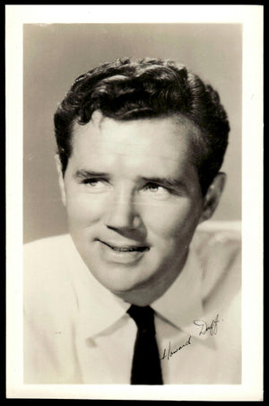 Vintage Howard Duff Fan Club Photo (Facsimile Signature)  5.5" X  3.5." 1950's Sam Spade