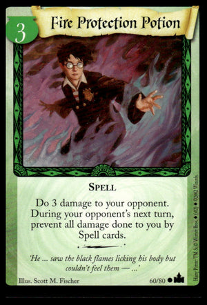 Harry Potter TCG Trading Card Game (2001) : Fire Protection Potion