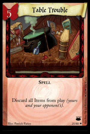 Harry Potter TCG Trading Card Game (2001) : Table Trouble