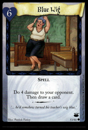 Harry Potter TCG Trading Card Game (2001) : Blue Wig