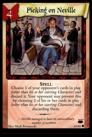 Harry Potter TCG Trading Card Game (2001) : Picking On Neville
