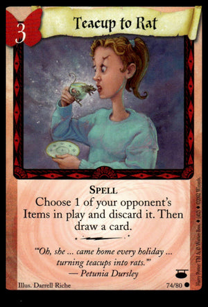 Harry Potter TCG Trading Card Game (2001) : Teacup To Rat