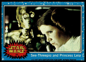 Star Wars: See-Threepio and Princess Leia #51 Topps 1977 Card Series