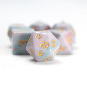 Dice: Pink Unicorn 7-Piece Polyhedral RPG Dice Set | Sirius Dice