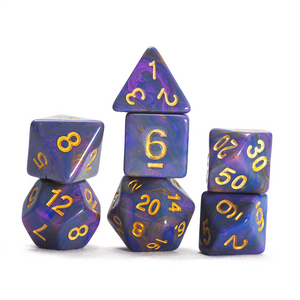 Sirius Dice: Purple Unicorn (x7) - Piece Polyhedral RPG Dice Set