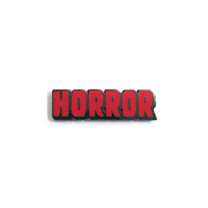 Enamel Pin: HORROR Vintage Lettering (YESTERDAYS)