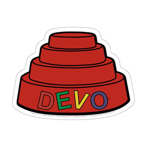 Sticker: Devo Energy Dome 1980s Quirky New Wave Music Band (5.63"x4.25")