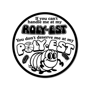 "RolyPoly" Round Sticker by Arcane Bullshit