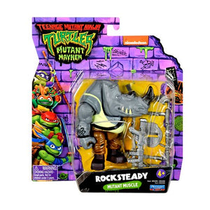 Playmates Teenage Mutant Ninja Turtles: Mutant Mayhem Movie Turtles Rocksteady Basic Figure