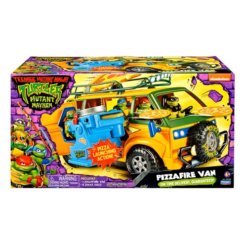 Playmates Teenage Mutant Ninja Turtles: Mutant Mayhem Movie PizzaFire Van with Pizza Throwing Action Vehicle