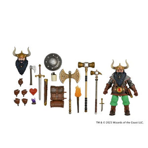 NECA Dungeons & Dragons Ultimate Elkhorn the Good Dwarf Fighter 7-Inch Scale Action Figure