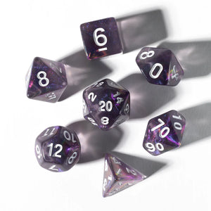 Dice Set: Unearthed Treasure Amethyst 7-Piece Polyhedral RPG SIRIUS