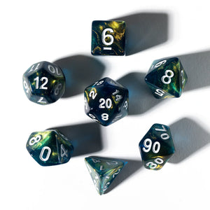 Dice Set: Unearthed Treasure Onyx 7-Piece Polyhedral RPG SIRIUS