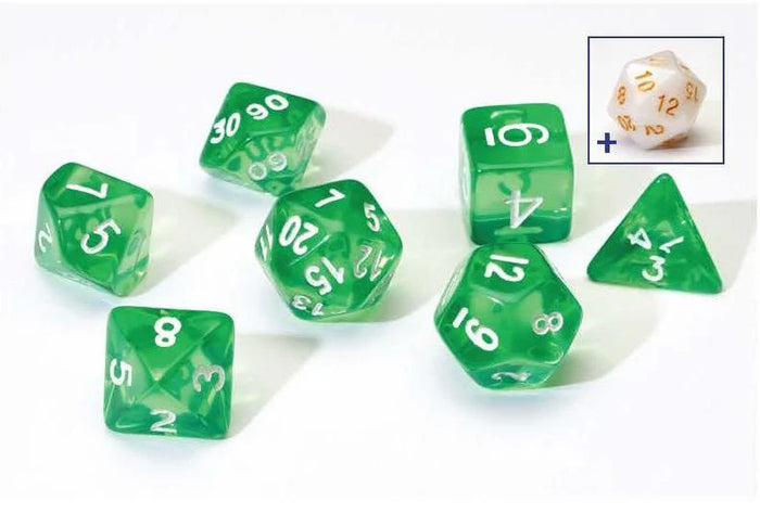 Sirius Dice : Translucent Green Resin Set