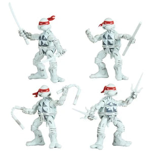 Playmates Teenage Mutant Ninja Turtles Classic Comic Book Series Black and White Turtles Action Figure 4-Pack