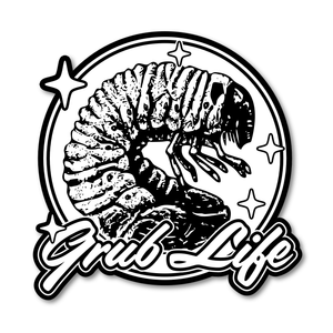 Sticker: "Grub Life" Round Sticker by Arcane Bullshit