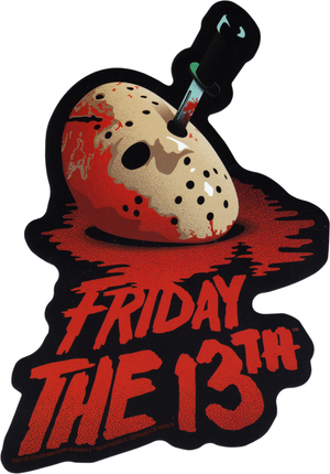 Sticker - Friday The 13th - Jason's Bloody Mask And Knife