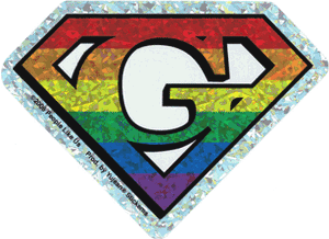 Sticker - LGBT Pride - Glittery Super Gay Logo
