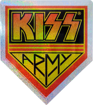 Sticker - Kiss - "Kiss Army" Glittery Logo