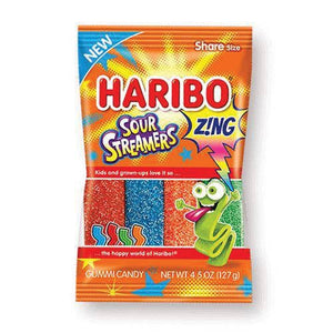 Haribo Zing Sour Streamers, 4.5oz Single Bag
