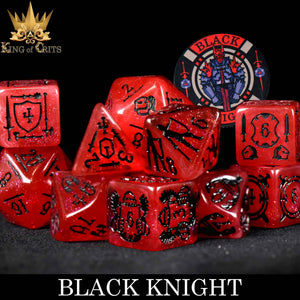 Dice Set (King Of Crits): Black Knight (x11 Dice Set)