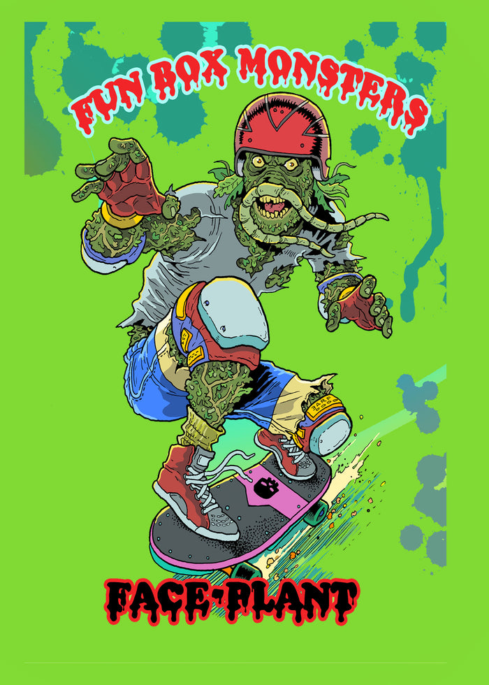 FUN BOX MONSTERS Comic #2 : Face-Plant (Mini-Comic and 2 Stickers)