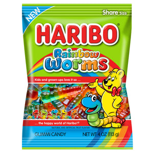 Haribo Rainbow Worms, 5oz,