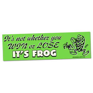 "It's Frog" bumper sticker by Arcane Bullshit