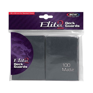 Deck Guards (Card Sleeves) Elite2 BCW Pack of 100 Matte Cool Gray Anti-Glare
