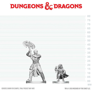 Dungeons & Dragons: Nolzur's Marvelous Miniatures - Goliath Barbarian & Halfling Rogue (Unpainted)