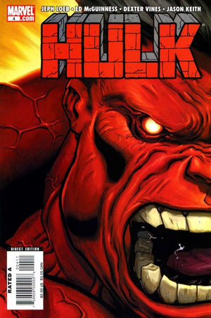 Hulk #4 (2008 Series) Red Hulk Cover Ed McGuinness 50/50 Left Side Connecting Variant
