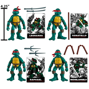 Playmates TMNT CLASSIC COMIC BOOK SERIES TURTLES 4PC SET