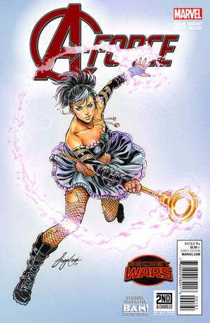 A-Force #1 Books-A-Million / 2nd & Charles Siya Oum Variant (2015 Secret Wars / Battleworld Tie-In) 1st Singularity