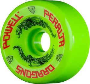 Powell Peralta Dragon Formula Skateboard Wheels 64mm x 36mm 93A 4pk Green